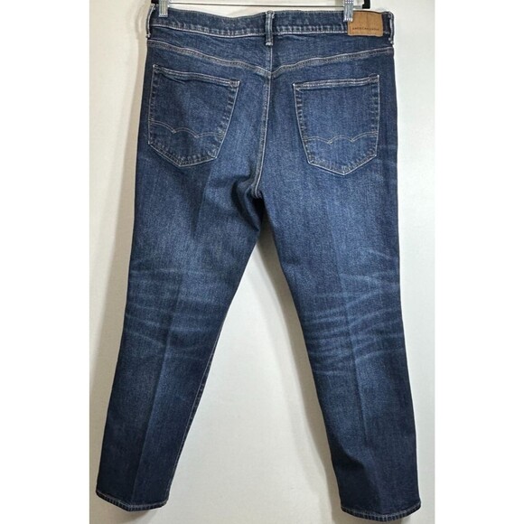 American Eagle Jeans Mens 34X30 (37x29 Actual) Blue Denim Flex Relaxed Straight - Picture 8 of 16